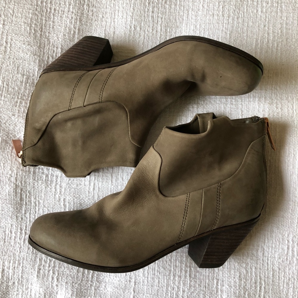 Grey Sam Edelman Ankle Boots with Rose Gold Zipper